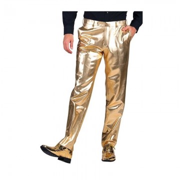 Broek metallic goud