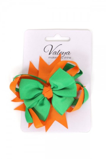 Haarstrikje oranje groen