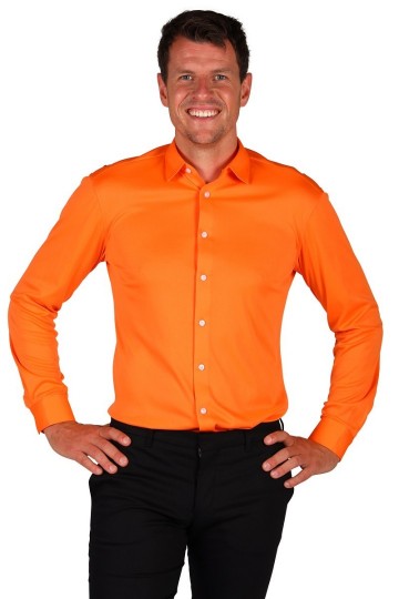 Herenblouse oranje