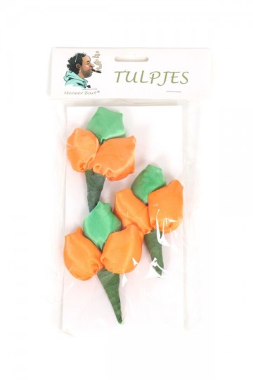 Tulpbroche 3st oranje groen